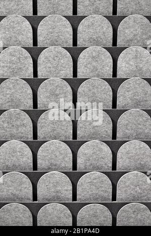Wall with geometric pattern made from many parts Stock Photo
