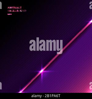 Abstract background striped purple and pink triangle with diagonal line and lighting effect texture space for your text. Vector illustration Stock Vector