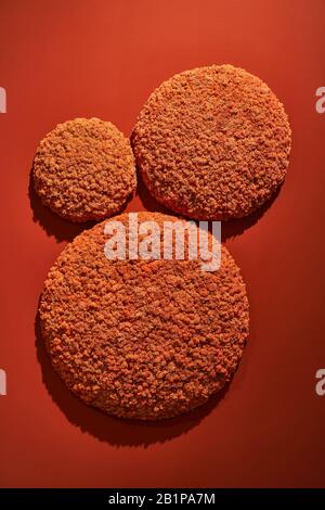 Closeup view at bright spongy round objects Stock Photo