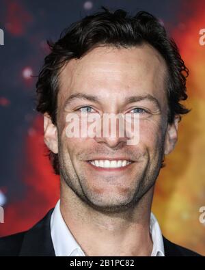 Westwood, United States. 26th Feb, 2020. WESTWOOD, LOS ANGELES, CALIFORNIA, USA - FEBRUARY 26: Kyle Schmid arrives at the Los Angeles Premiere Of National Geographic's 'Cosmos: Possible Worlds' held at Royce Hall at the University of California, Los Angeles (UCLA) on February 26, 2020 in Westwood, Los Angeles, California, United States. (Photo by Xavier Collin/Image Press Agency) Credit: Image Press Agency/Alamy Live News Stock Photo