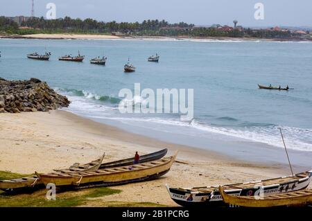 Town of Elvira near the Elmina Castle, Ghana Stock Photo