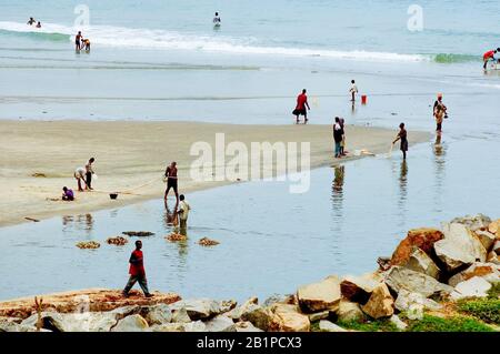 Town of Elvira near the Elmina Castle, Ghana Stock Photo