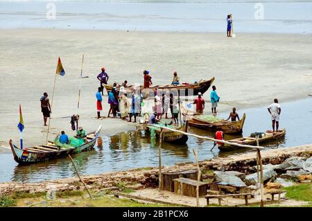 Town of Elvira near the Elmina Castle, Ghana Stock Photo