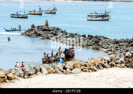 Town of Elvira near the Elmina Castle, Ghana Stock Photo