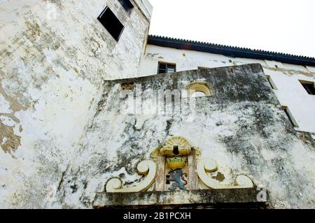 Elmina Castle tour with students and professor/author lecture, scenes from the castle and from the door of no return, Ghana Stock Photo