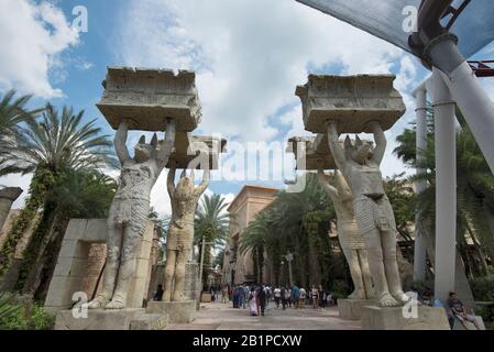 4 April 2019, Sentosa Island, Singapore. Revenge of the Mummy set at Universal Studios Stock Photo