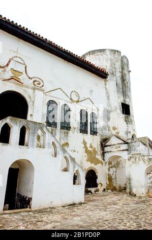 Elmina Castle tour with students and professor/author lecture, scenes from the castle and from the door of no return, Ghana Stock Photo