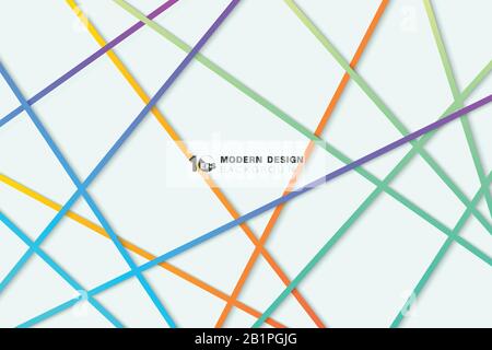 Abstract gradient color line of tech line pattern design artwork background. Decorate for ad, poster, artwork, template design, print. illustration ve Stock Vector