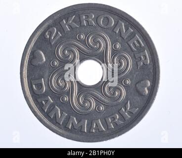 Geldmünze, 2 Kronen, Norwegen Stock Photo