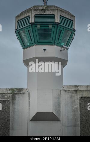 Wachturm, JVA Plötzensee, Friedrich-Olbricht-Damm, Charlottenburg-Nord, Berlin, Deutschland Stock Photo