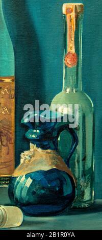 composition of several objects, oil painting, handmade Stock Photo - Alamy