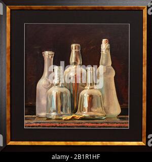composition of several objects, oil painting, handmade Stock Photo - Alamy