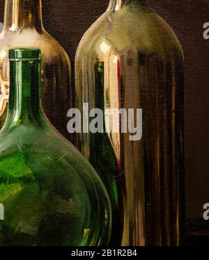 composition of several objects, oil painting, handmade Stock Photo - Alamy
