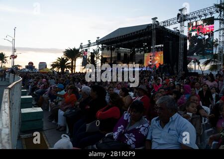 LA PAZ, MEXICO - FEBRUARY 22 2020 - Traditional Baja California Carnival with thousand of people, parade, food and dance. Stock Photo