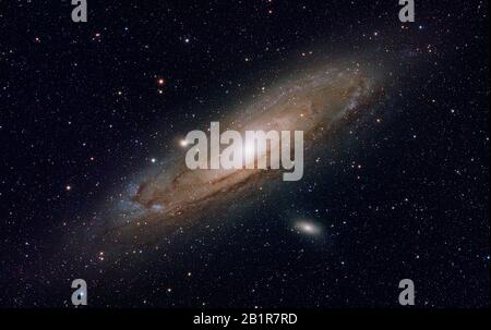 This picture taken on December 2nd, 2019 shows The Andromeda Galaxy, also known as Messier 31, M31, or NGC 224 and originally the Andromeda Nebula, th Stock Photo