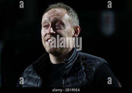Swansea City manager Steve Cooper ahead of the Sky Bet Championship match at Craven Cottage, London. Stock Photo