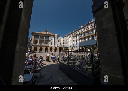 Plaza Mayor de San Sebastián, País Vasco Stock Photo