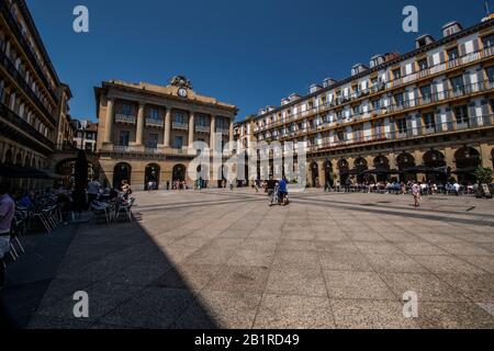 Plaza Mayor de San Sebastián, País Vasco Stock Photo