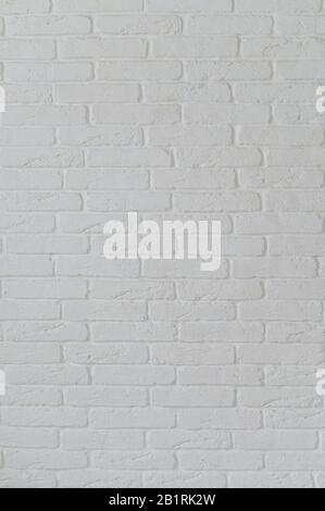 Surface of white brick wall with pattern same size.Photo of brick wall Stock Photo