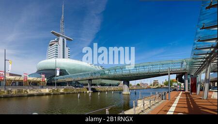Atlantic Sail City Hotel and Klimahaus in Bremerhaven, Bremen, Germany, Stock Photo