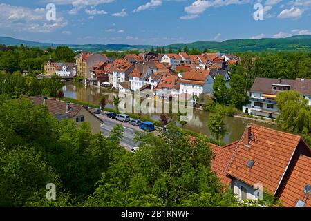 Old town in the Brückenhausen district, Eschwege, Werra-Meissner district, Hesse, Germany, Stock Photo