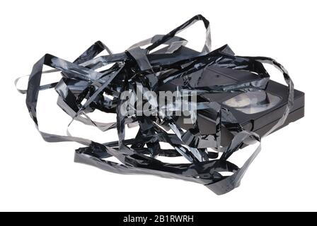 Destroyed VHS Video tape Stock Photo - Alamy