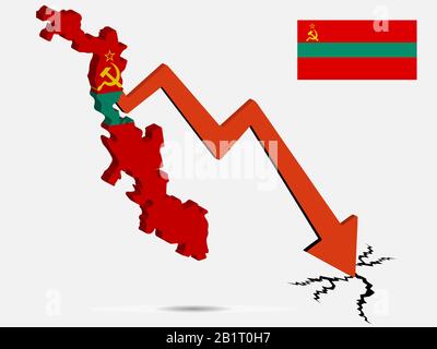 Transnistria economic crisis vector illustration Eps 10 Stock Vector