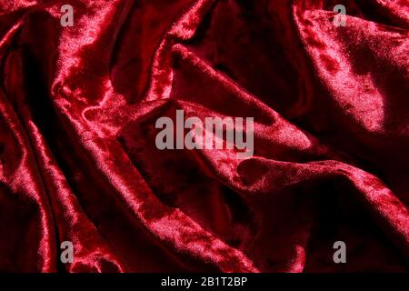 Red velvet material background Stock Photo