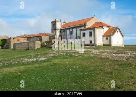 Our Lady of the Cape Church, Cabo Espichel, Sesimbra, Lisbon Coast, Portugal, Europe Stock Photo