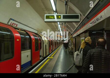 Marble Arch tube station. London, UK Stock Photo