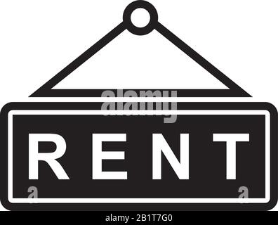 for rent icon vector illustration for graphic and web design. Stock Vector
