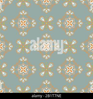 Geometric floor tile style seamless pattern design. Stock Vector