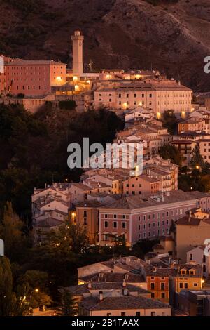 View from Cuenca capital at the Castilla-La Mancha region in Spain. Stock Photo