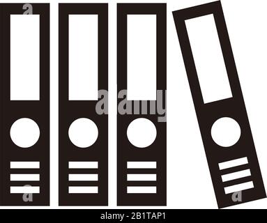 Office folders, Binders vector icon, illustration for graphic and web design. Stock Vector