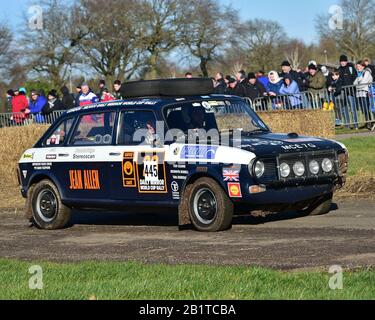 Bron Burrell, Austin Maxi 1750, Puff the Magic Wagon, Race Retro, NAEC, National Agricultural Exhibition Centre, Stoneleigh Park, Warwickshire, Englan Stock Photo