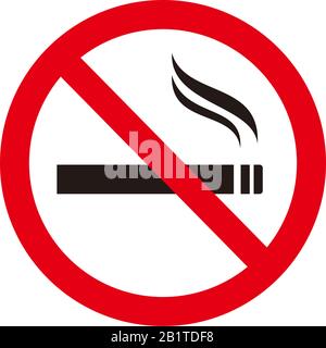 No Smoking Warning Sign Icon vector illustration for graphic and web design. Stock Vector