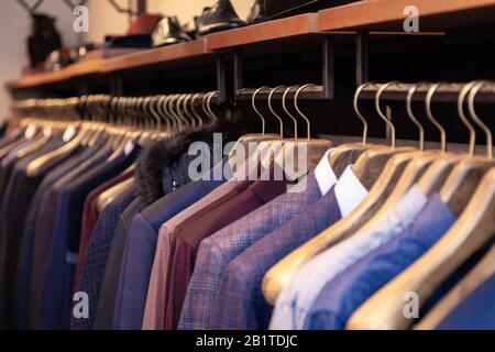 Closeup Colorful Male Female Clothes Boutique Stock Photo 1634281231