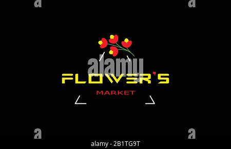 Beautiful flower logo , colorful logo design Stock Vector