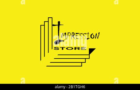 abstract background with unique shape logo Stock Vector