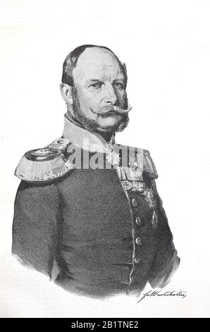 William I or Wilhelm I, 22 March 1797 - 9 March 1888, of the House of Hohenzollern was King of Prussia from 2 January 1861 and the first German Emperor from 18 January 1871 to his death  /  Wilhelm I., Wilhelm Friedrich Ludwig von Preußen, aus dem Haus Hohenzollern war ab 1871 der erste Deutsche Kaiser, Historisch, digital improved reproduction of an original from the 19th century / digitale Reproduktion einer Originalvorlage aus dem 19. Jahrhundert Stock Photo