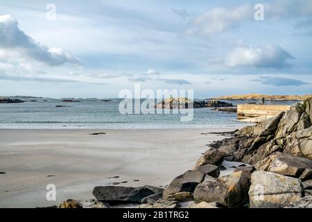 The coastline at Rossbeg beach in County Donegal - Ireland. Stock Photo