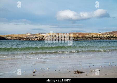 The coastline at Rossbeg beach in County Donegal - Ireland. Stock Photo