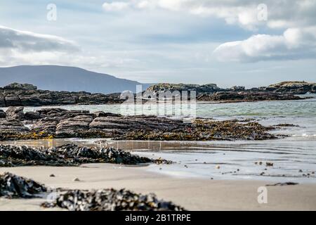 The coastline at Rossbeg beach in County Donegal - Ireland. Stock Photo