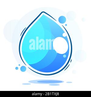 Drop Of Pure Water Illustration Suitable For Greeting Card, Poster Or T-shirt Printing. Stock Vector
