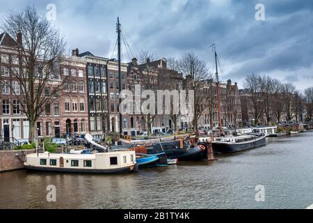 Inner City Canal sights, Amsterdam, North Holland, Netherlands Stock Photo