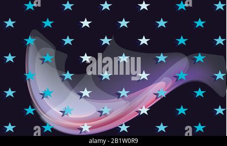 stars on air flow black texture background Stock Vector