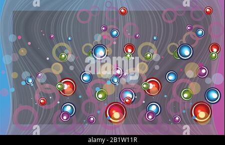 air bubble in frame rainbow abstract background Stock Vector