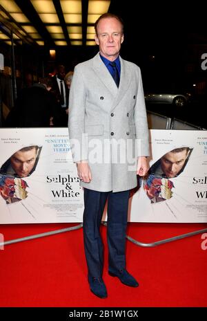 Alistair Petrie attending the Sulphur and White World Premiere held at the Curzon Mayfair in London. Stock Photo