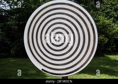 Black and white spiral Stock Photo