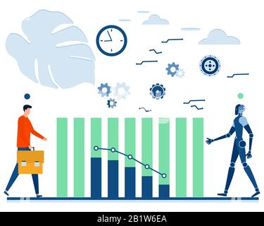 Business competition, performance comparison chart between company ...